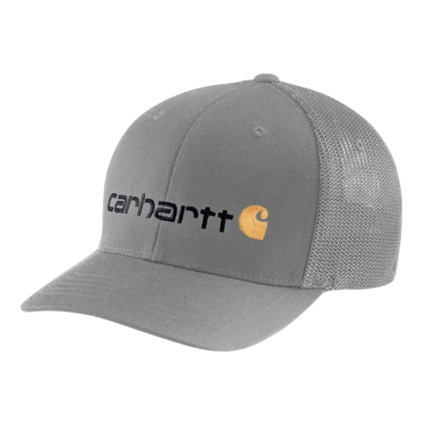 Carhartt Rugged Flex Fitted Canvas Mesh-Back Logo Graphic Cap - Image 2