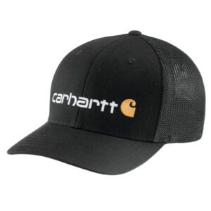Carhartt Rugged Flex Fitted Canvas Mesh-Back Logo Graphic Cap