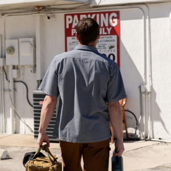 Thorogood Short Sleeve Washed Garage Workwear Shirt - Image 4